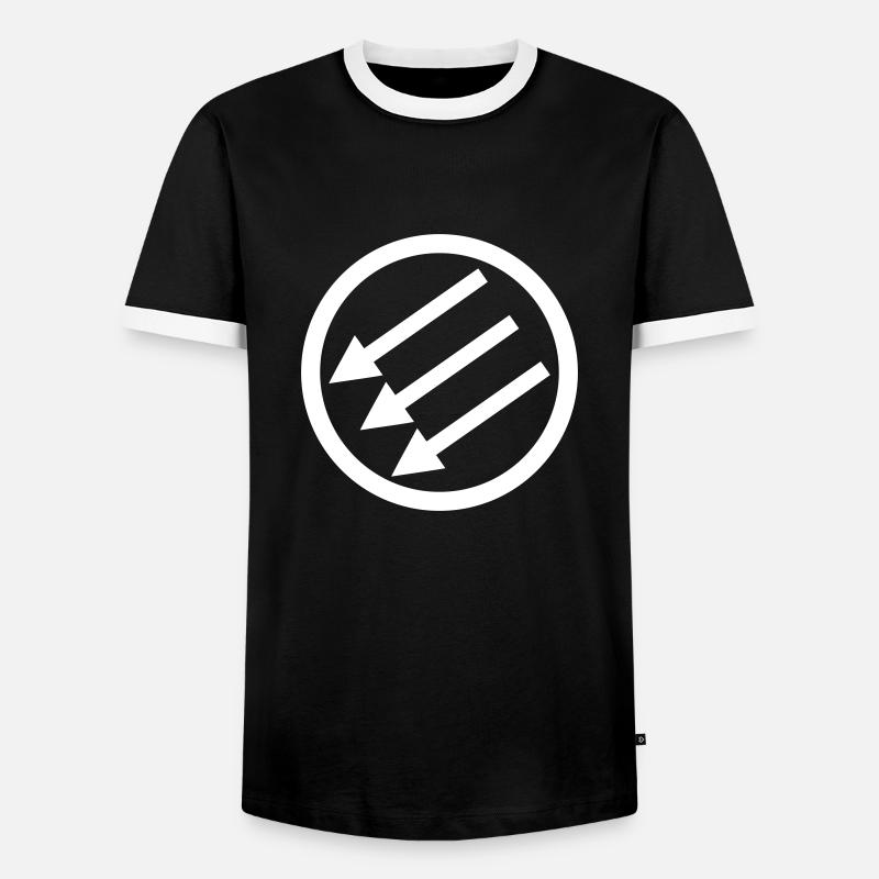 Järnfronten / Eiserne Front / Iron Front - Männer Kontrast-T-Shirt - Schwarz/Weiß