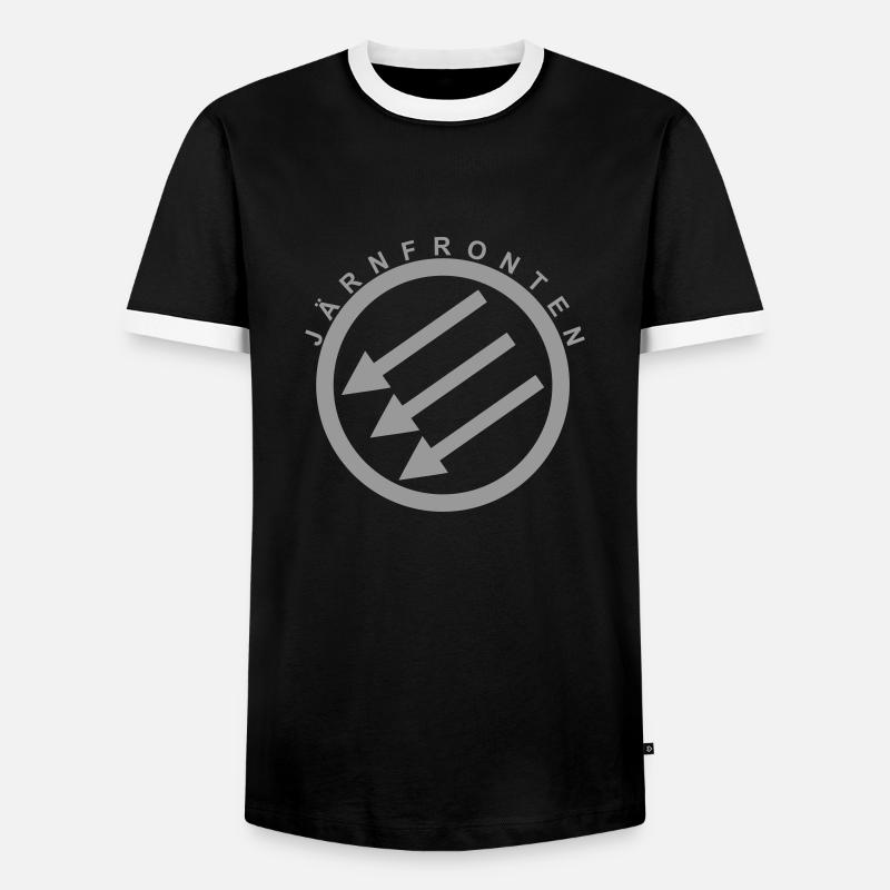 Järnfronten / Eiserne Front / Iron Front - Men's Ringer Shirt - black/white