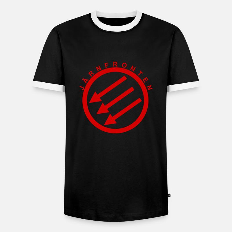 Järnfronten / Eiserne Front / Iron Front - Männer Kontrast-T-Shirt - Schwarz/Weiß