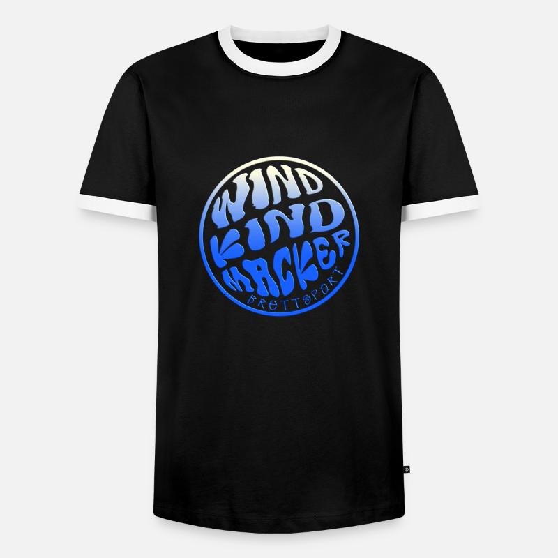 WINDKIND Macker - Männer Kontrast-T-Shirt - Schwarz/Weiß