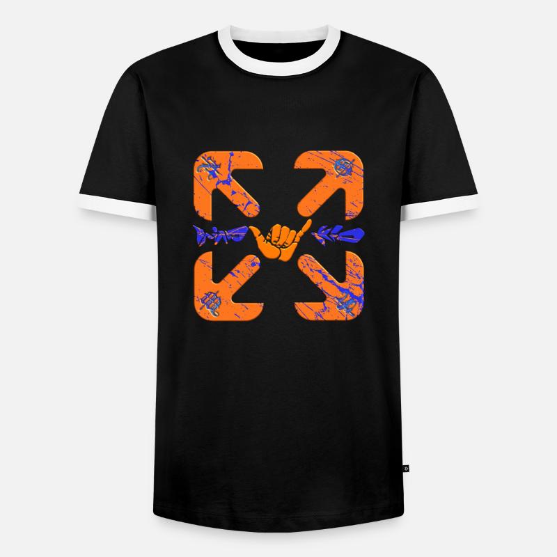 Wind - Männer Kontrast-T-Shirt - Schwarz/Weiß