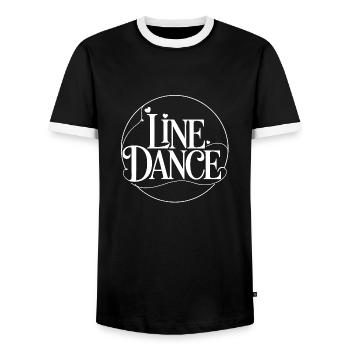 Formation de groupe de danse en ligne My Dance Sport - T-shirt contrasté Homme - noir/blanc - Devant - AI Model Female 172 light (172cm) & AI Model Male 178 light (178cm)