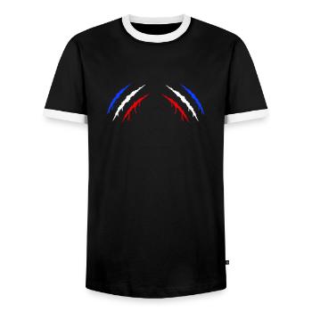 Griffes France 2 - T-shirt contrasté Homme - noir/blanc - Devant - AI Model Female 172 light (172cm) & AI Model Male 178 light (178cm)