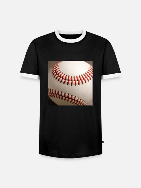 Baseball - Men's Ringer Shirt - black/white