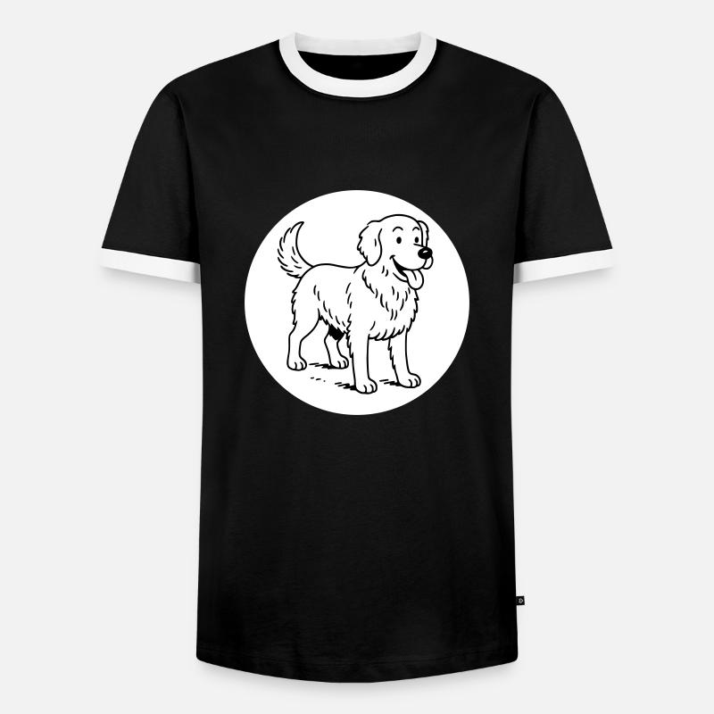 Retriever - Men's Ringer Shirt - black/white