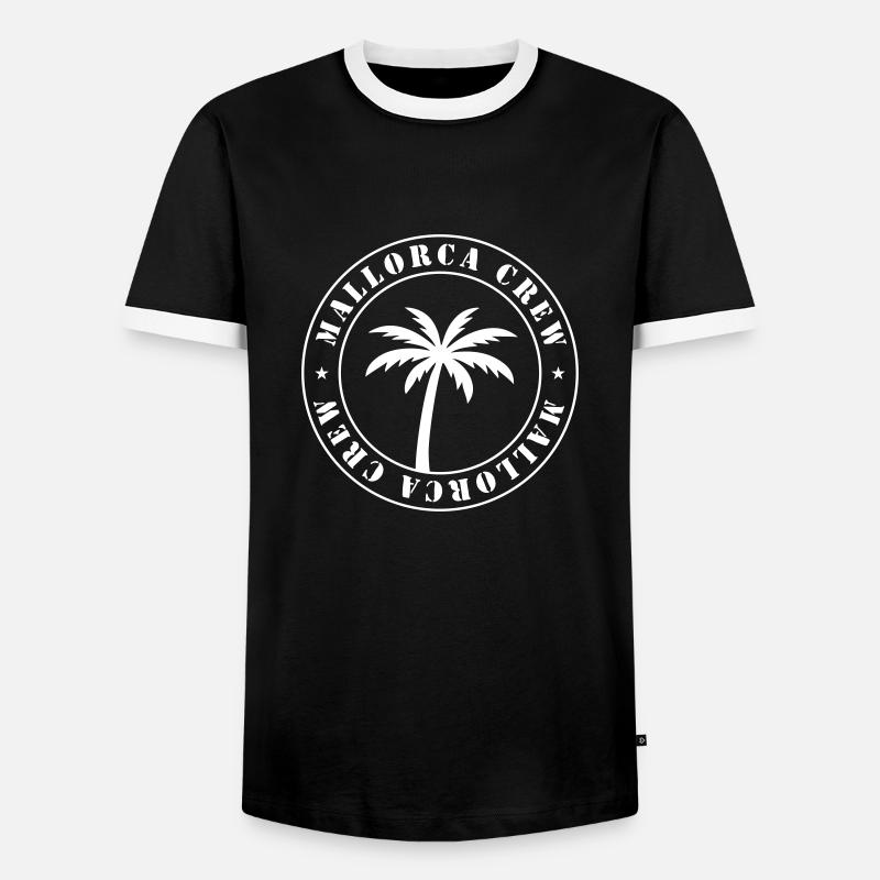 Mallorca Crew - Männer Kontrast-T-Shirt - Schwarz/Weiß