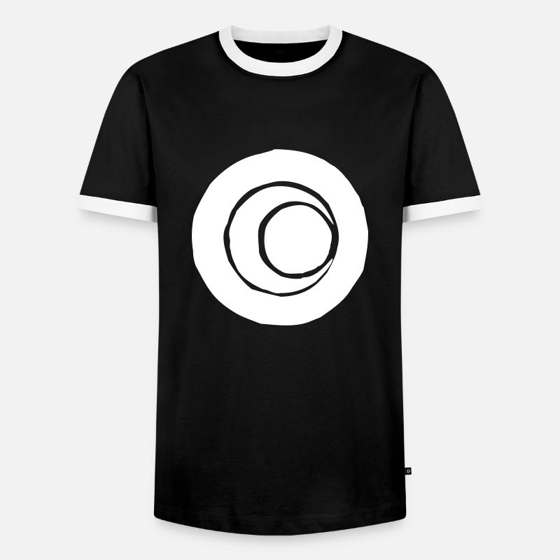 Circles Art... Vector graphic - Men's Ringer Shirt - black/white