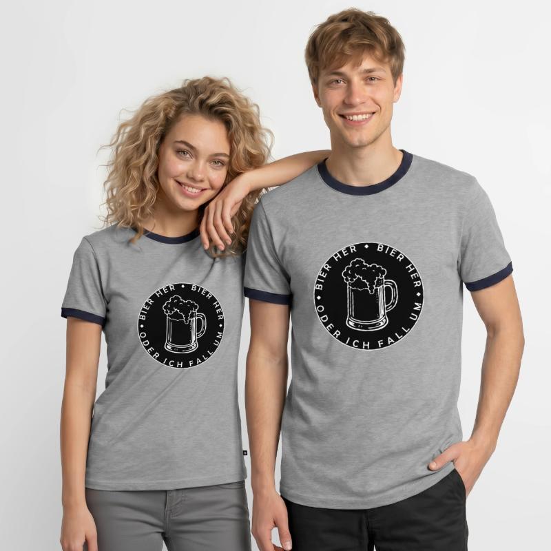 Bees here - Oder ich fall um! Men's Ringer Shirt