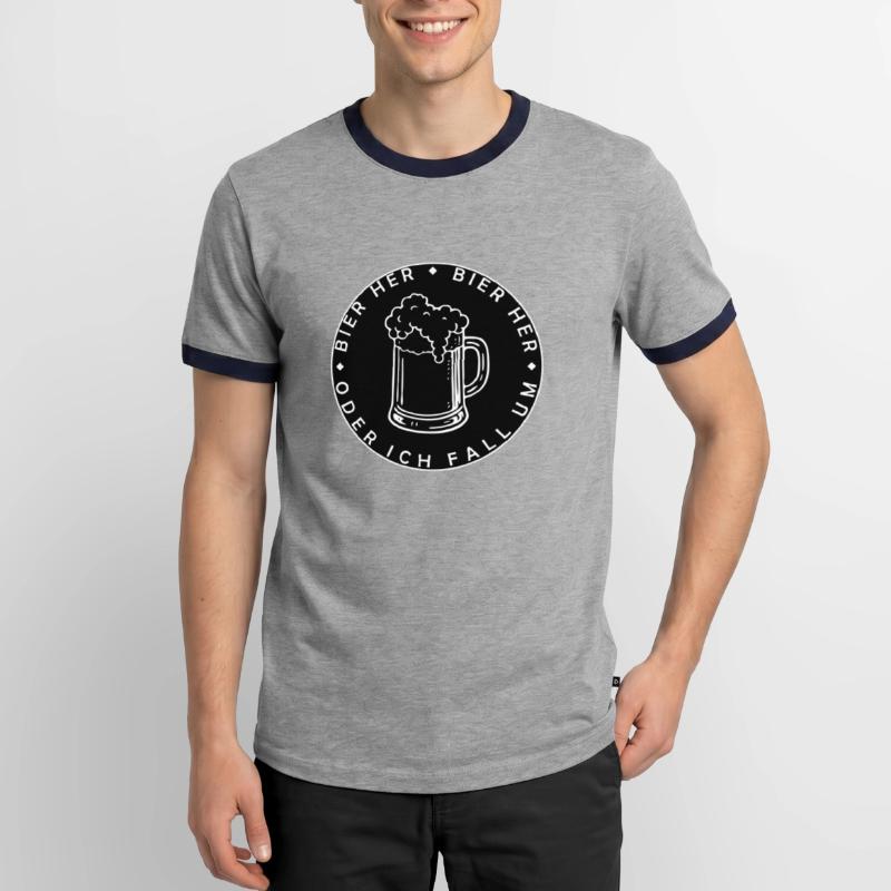Bees here - Oder ich fall um! Men's Ringer Shirt