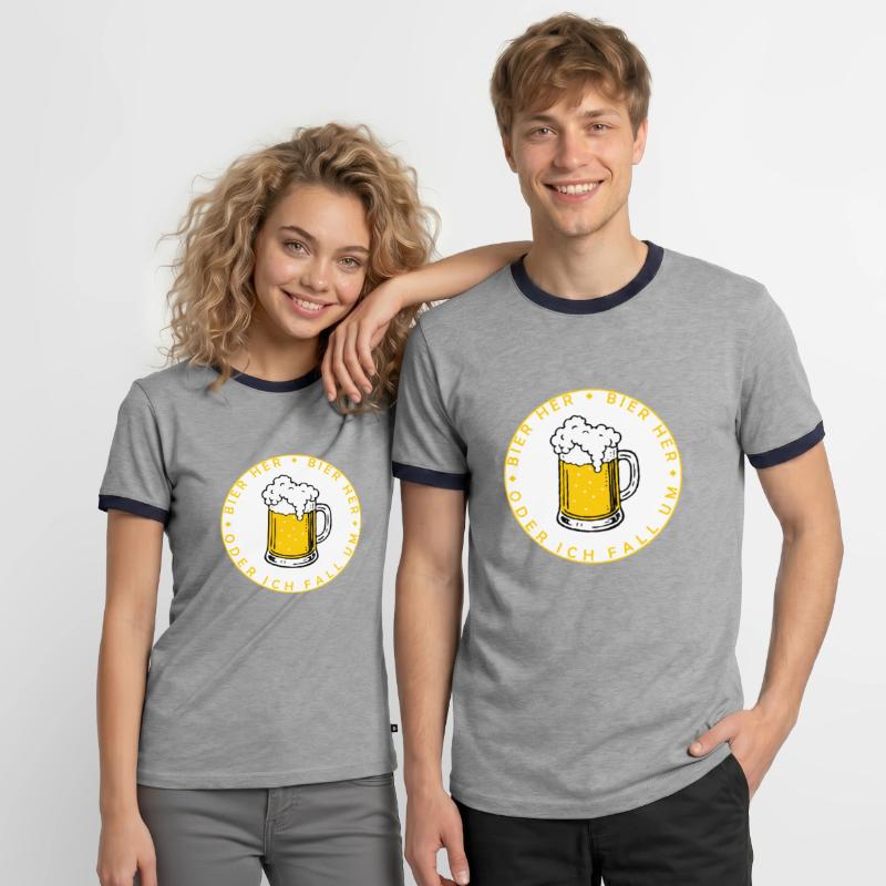 Bees here - Oder ich fall um! Men's Ringer Shirt