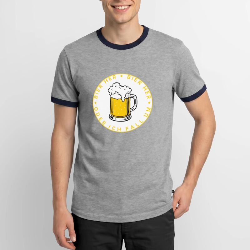 Bees here - Oder ich fall um! Men's Ringer Shirt