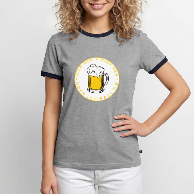 Bees here - Oder ich fall um! Men's Ringer Shirt