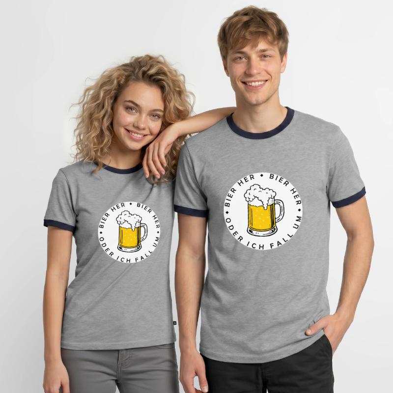 Bees here - Oder ich fall um! Men's Ringer Shirt