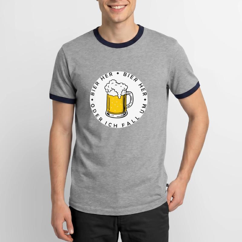 Bees here - Oder ich fall um! Men's Ringer Shirt