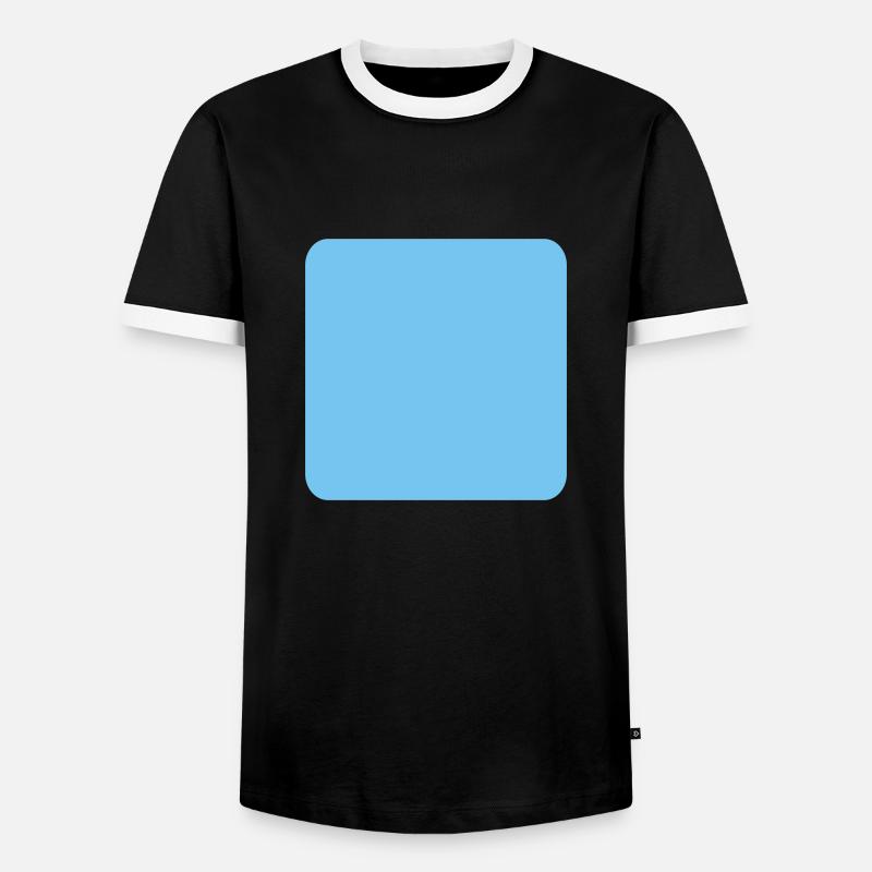Quadratroundedges - Männer Kontrast-T-Shirt - Schwarz/Weiß