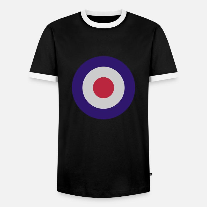 Mod target - Männer Kontrast-T-Shirt - Schwarz/Weiß