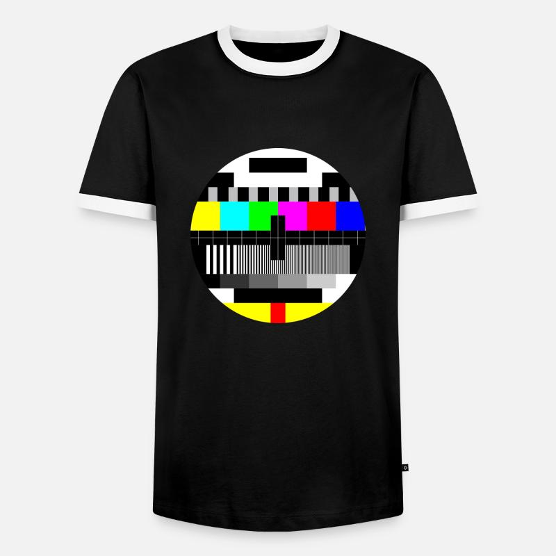 testbilde - Men's Ringer Shirt - black/white
