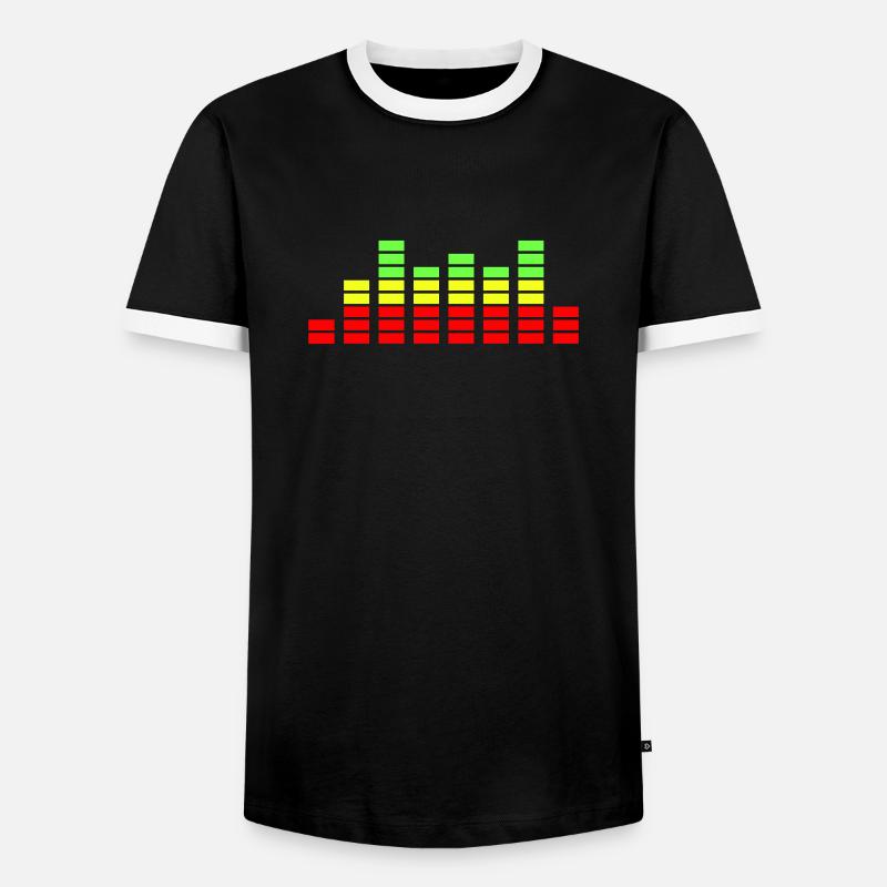 equalizer - Männer Kontrast-T-Shirt - Schwarz/Weiß