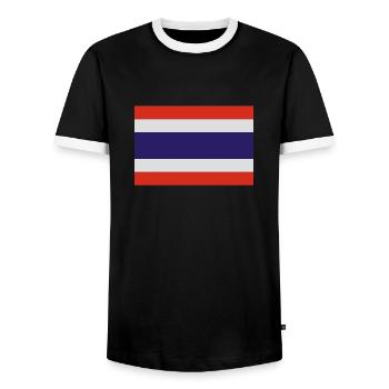 thailand - T-shirt contrasté Homme - noir/blanc - Devant - AI Model Female 172 light (172cm) & AI Model Male 178 light (178cm)