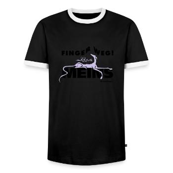 Meins - Men's Ringer Shirt - black/white - Front - AI Model Female 172 light (172cm) & AI Model Male 178 light (178cm)