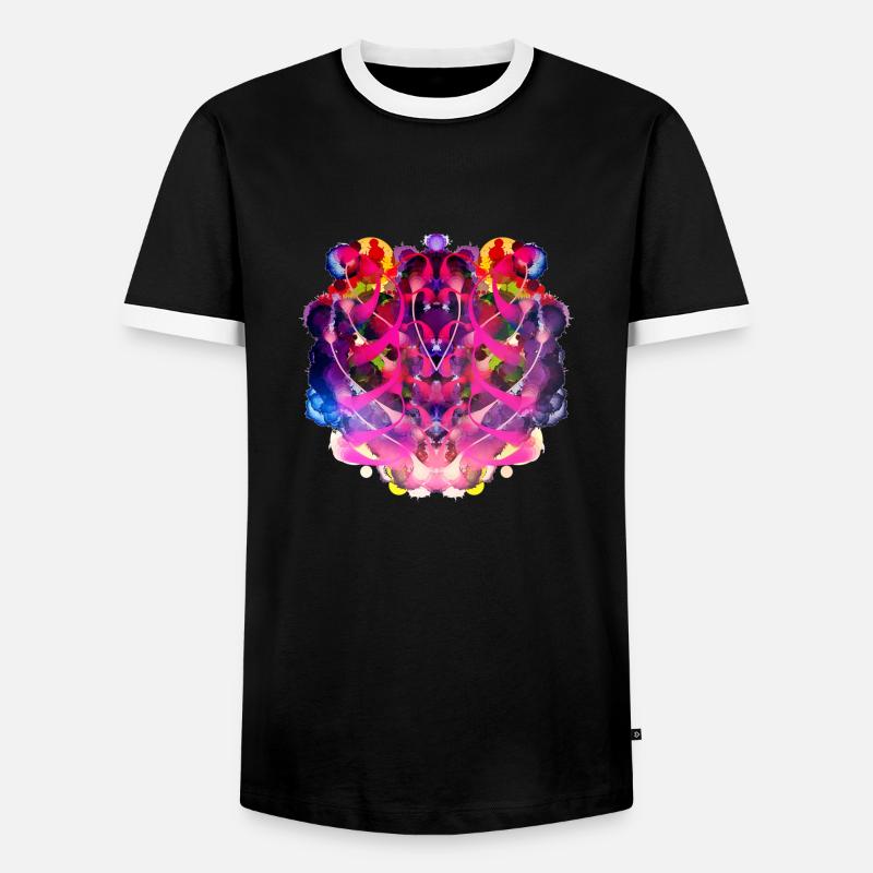 peng2 - Männer Kontrast-T-Shirt - Schwarz/Weiß
