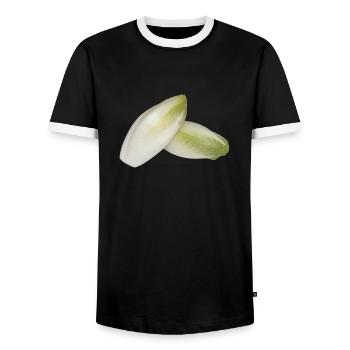 salat salad lettuce halloween gemuese vegetables1 - Männer Kontrast-T-Shirt - Schwarz/Weiß - Vorne - AI Model Female 172 light (172cm) & AI Model Male 178 light (178cm)