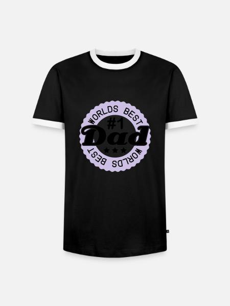 worlds_best_dad___f2 - Men's Ringer Shirt - black/white
