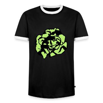 salade - T-shirt contrasté Homme - noir/blanc - Devant - AI Model Female 172 light (172cm) & AI Model Male 178 light (178cm)