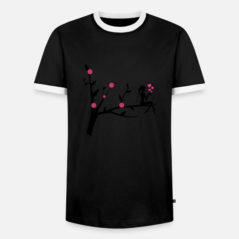 elfe_002 - Men's Ringer Shirt - black/white