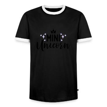 Unicorn - T-shirt contrasté Homme - noir/blanc - Devant - AI Model Female 172 light (172cm) & AI Model Male 178 light (178cm)