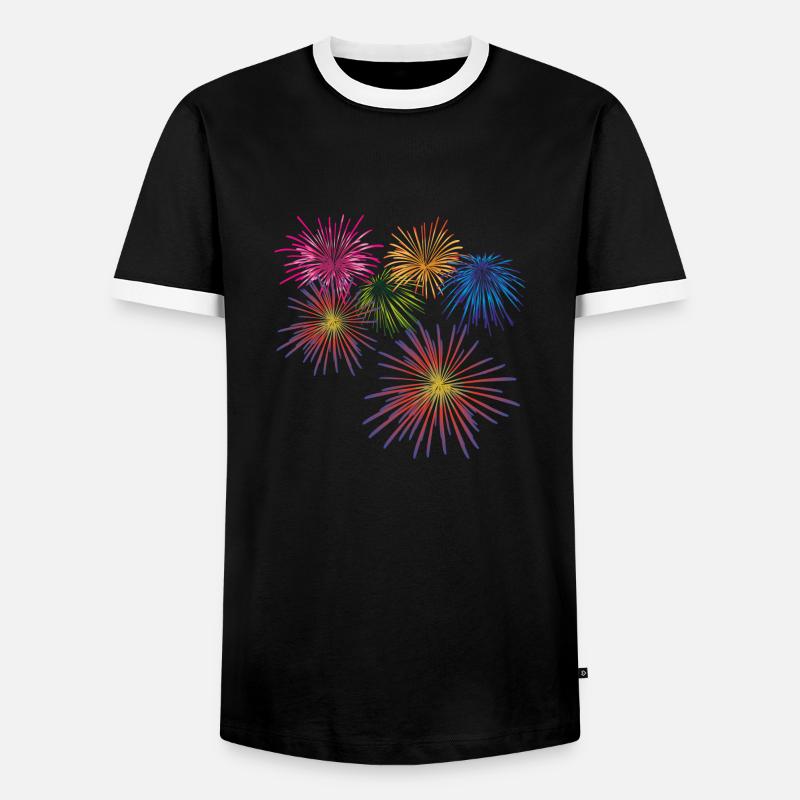 Fireworks - Men's Ringer Shirt - black/white