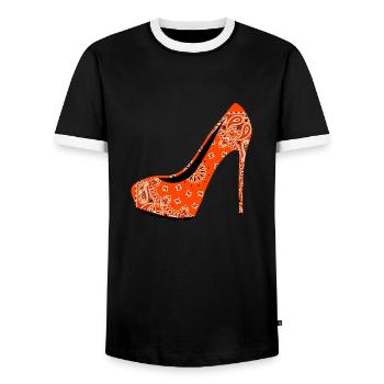 Chaussure à talons hauts - T-shirt contrasté Homme - noir/blanc - Devant - AI Model Female 172 light (172cm) & AI Model Male 178 light (178cm)