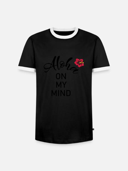Aloha dans mon - T-shirt contrasté Homme - noir/blanc