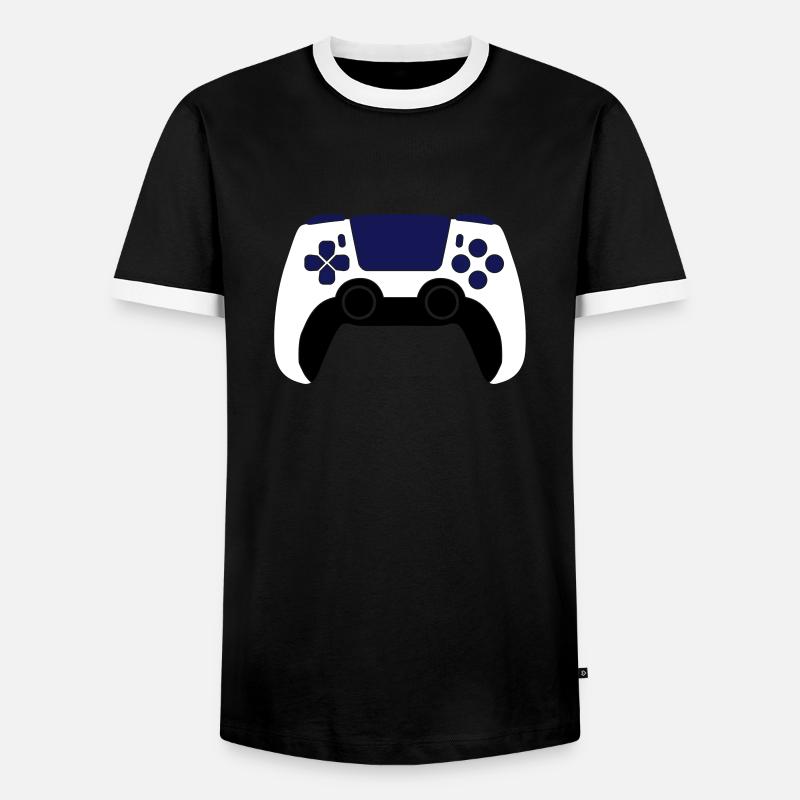 Generisches Game Controller - Männer Kontrast-T-Shirt - Schwarz/Weiß
