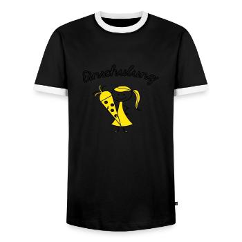 einschulung mädchen - Männer Kontrast-T-Shirt - Schwarz/Weiß - Vorne - AI Model Female 172 light (172cm) & AI Model Male 178 light (178cm)