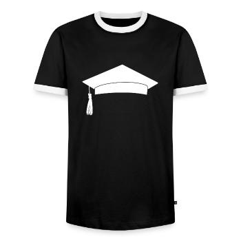 Doctorat doctorat d’étudiant cadeau - T-shirt contrasté Homme - noir/blanc - Devant - AI Model Female 172 light (172cm) & AI Model Male 178 light (178cm)