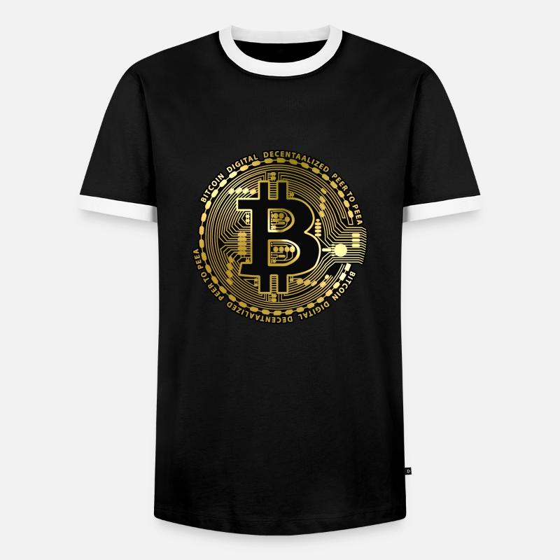 Bitcoin - Maglietta Contrast da uomo - nero/bianco
