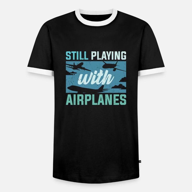 Piloten Lustiger Spruch Pilot - Männer Kontrast-T-Shirt - Schwarz/Weiß