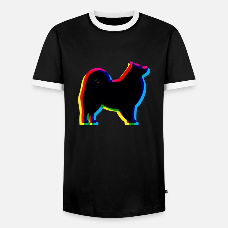 CMYK Samoyed - Men's Ringer Shirt - black/white