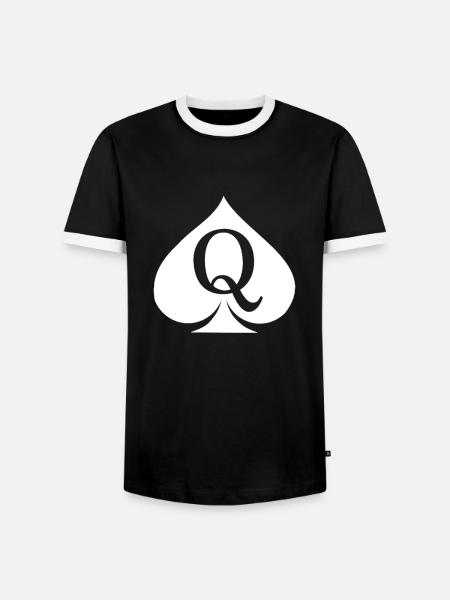 Queen of Spades - Männer Kontrast-T-Shirt - Schwarz/Weiß