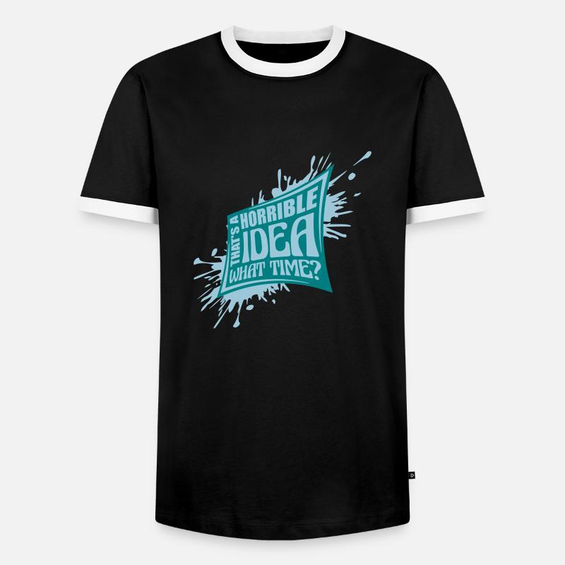Thats a horrible Idea - Männer Kontrast-T-Shirt - Schwarz/Weiß
