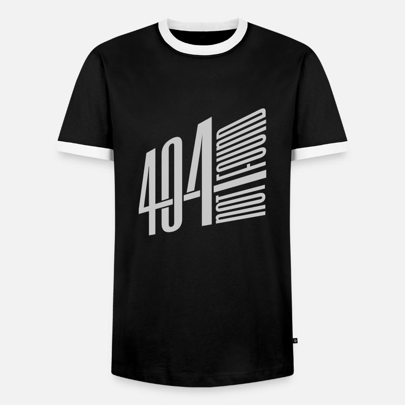 Error 404 not found - Männer Kontrast-T-Shirt - Schwarz/Weiß