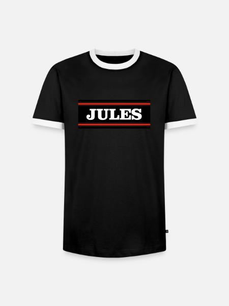 JULES - Men's Ringer Shirt - black/white