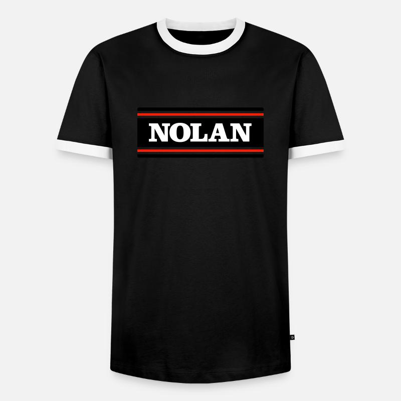 NOLAN - Männer Kontrast-T-Shirt - Schwarz/Weiß