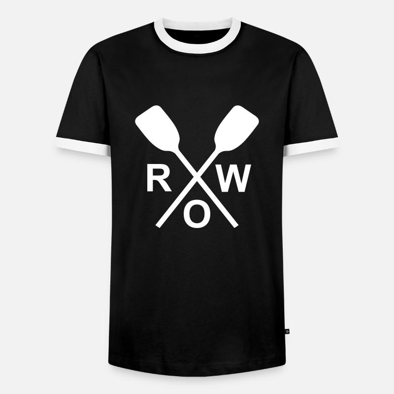 row - Men's Ringer Shirt - black/white