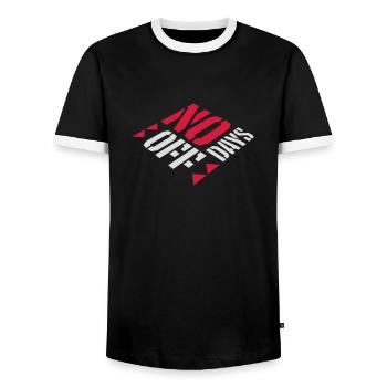 pas de jours de congé devis - T-shirt contrasté Homme - noir/blanc - Devant - AI Model Female 172 light (172cm) & AI Model Male 178 light (178cm)
