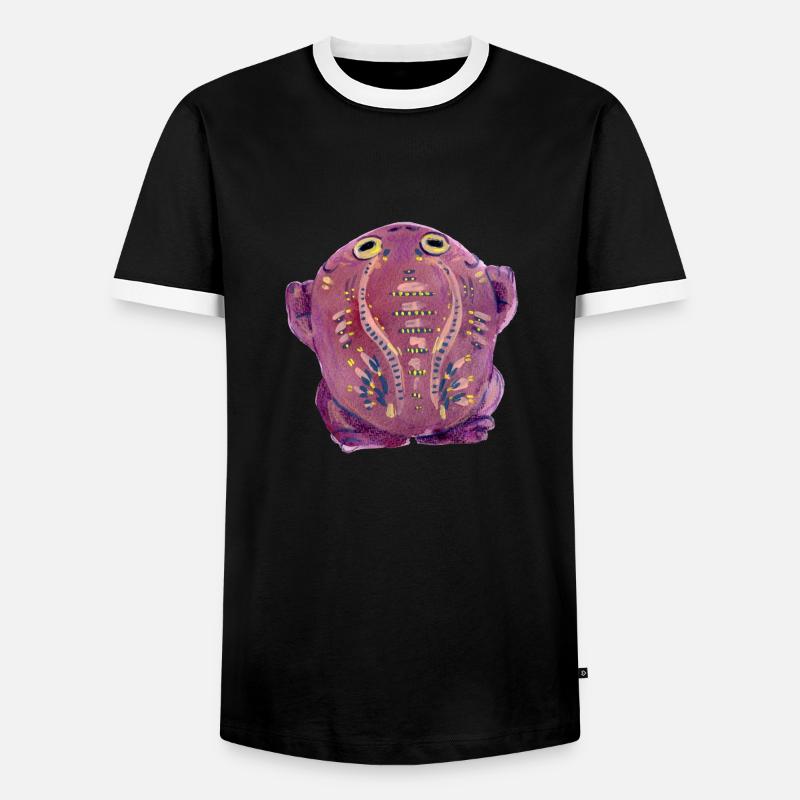Purple Toad - Men's Ringer Shirt - black/white