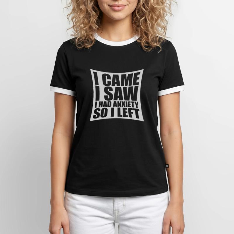 J’avais de l’anxiété en disant T-shirt contrasté Homme