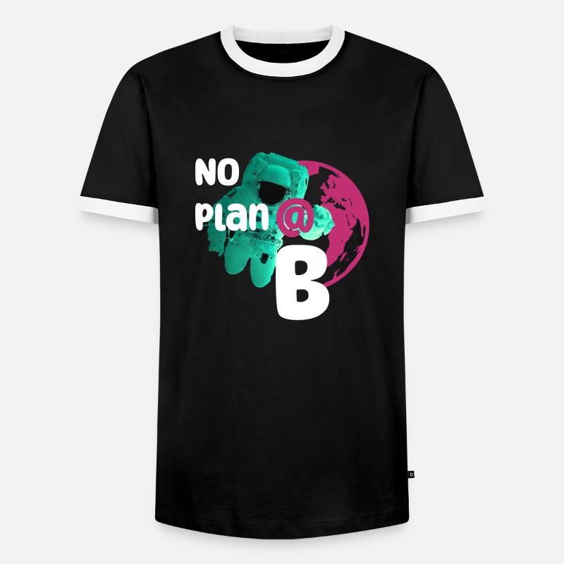 No plan B - Männer Kontrast-T-Shirt - Schwarz/Weiß