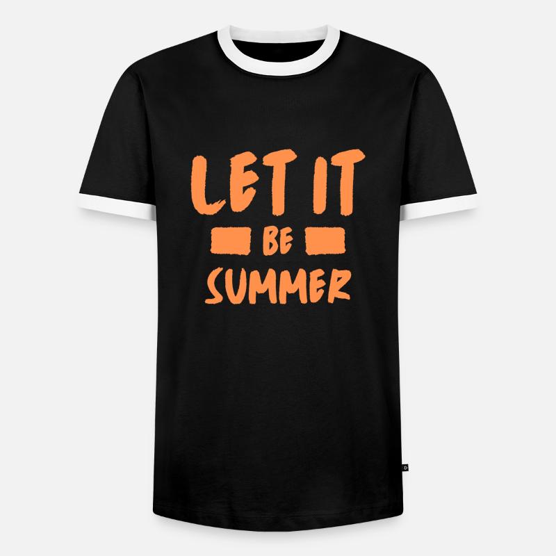 Let it be summer - Männer Kontrast-T-Shirt - Schwarz/Weiß